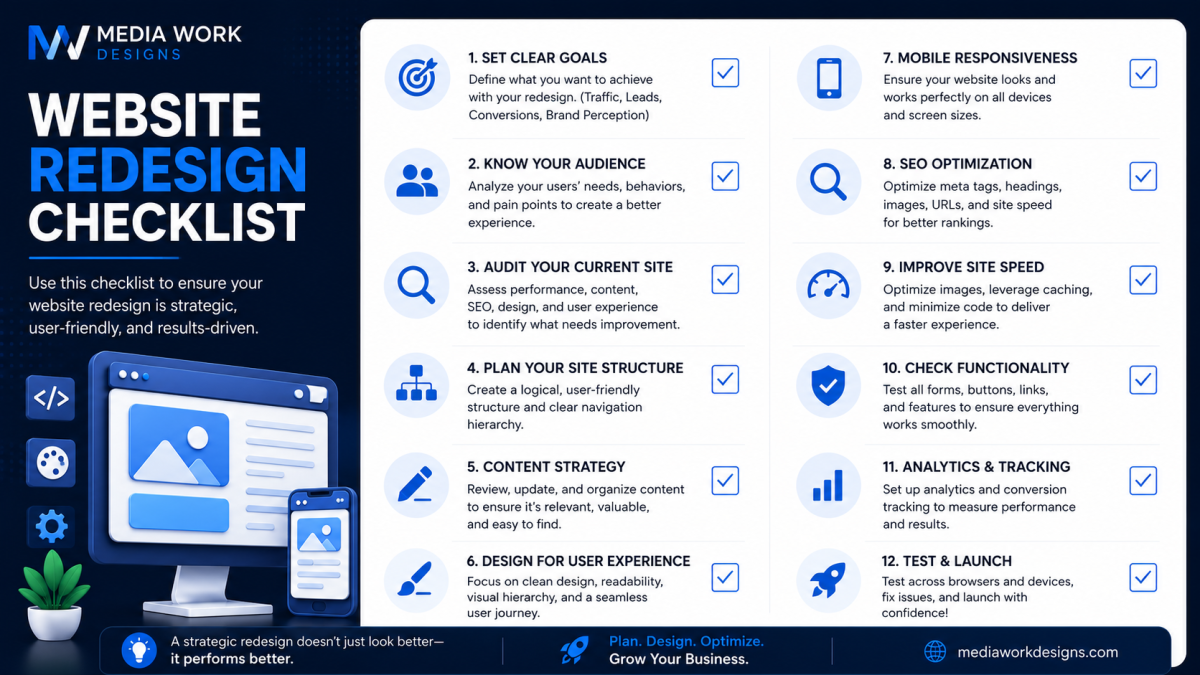 website redesign checklist